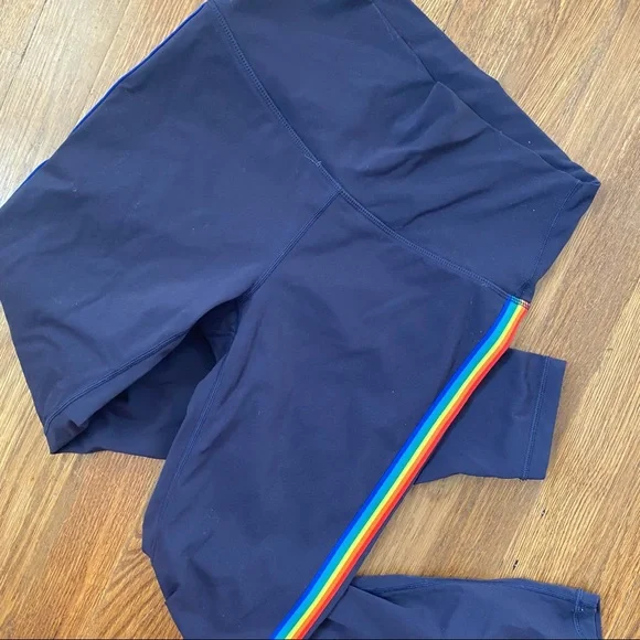 Zyia Navy Rainbow Luxe Leggings - Picture 3 of 6
